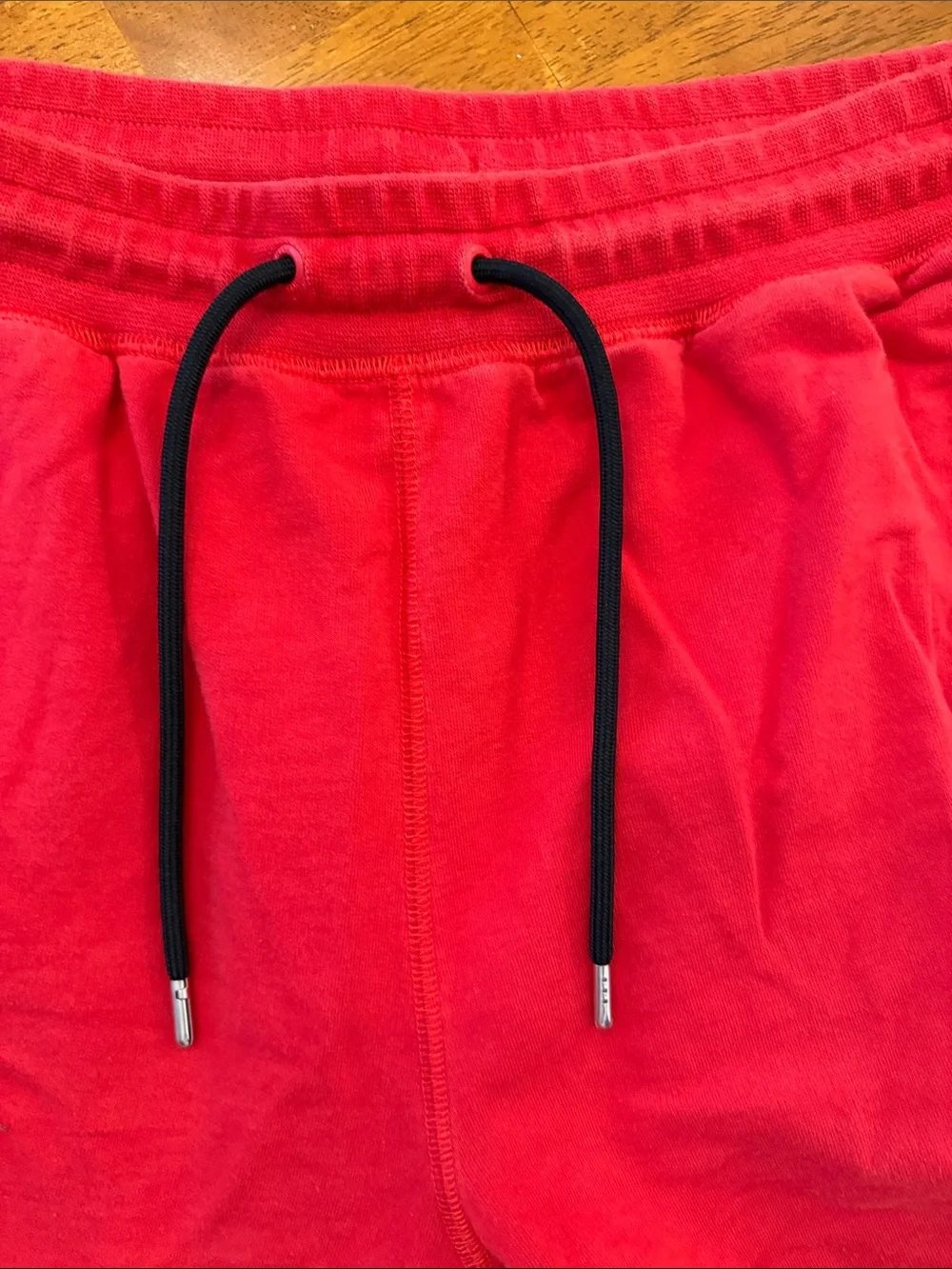 Nike Men’s Red Athletic Shorts with Black Logo xxl